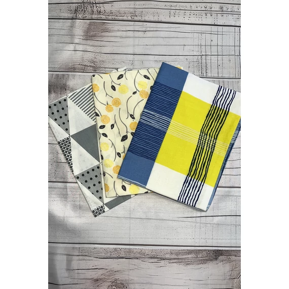  Kispárnahuzat – 40×50 cm, 100% pamut, gombos (3 db véletlenszerű csomag)