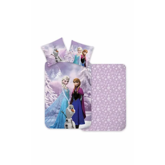 Disney Jégvarázs ágyneműhuzat szett – Elsa, Anna és Olaf