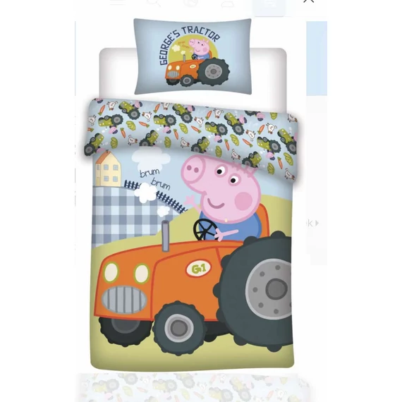 Peppa malac ágyneműhuzat szett – George traktorral