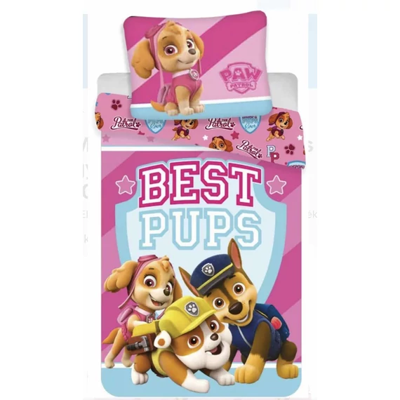 Mancs Őrjárat ágyneműhuzat szett – Best Pups rózsaszín