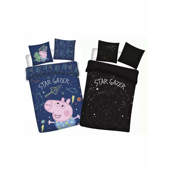Peppa malac foszforeszkáló ágyneműhuzat szett – Star Gazer mintával