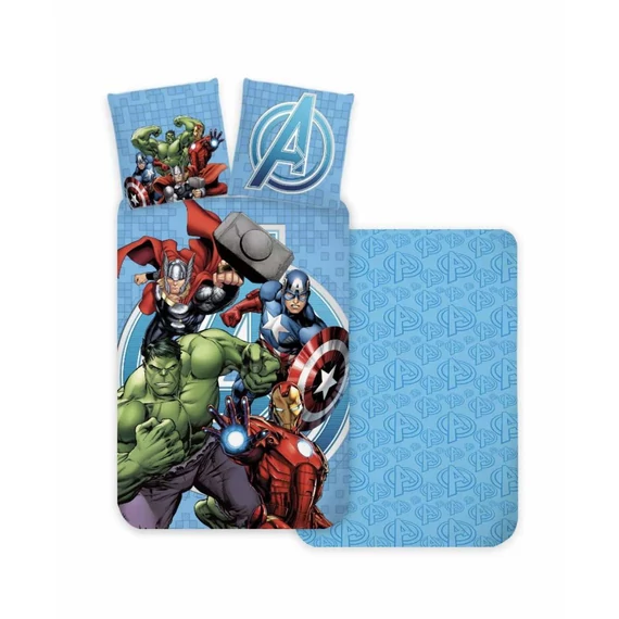Marvel Bosszúállók ágyneműhuzat szett – Hulk, Thor, Amerika Kapitány, Vasember mintával