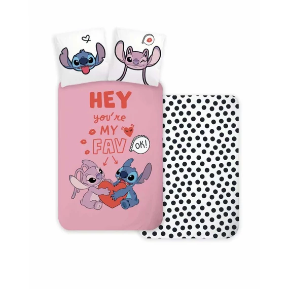 Disney Lilo & Stitch ágyneműhuzat szett – Hey, you’re my fav! mintával