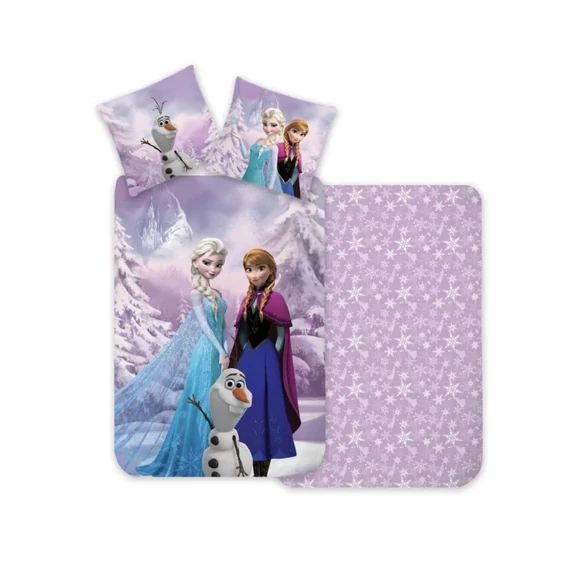 Frozen ágyneműhuzat szett – Elza, Anna és Olaf havas tájon