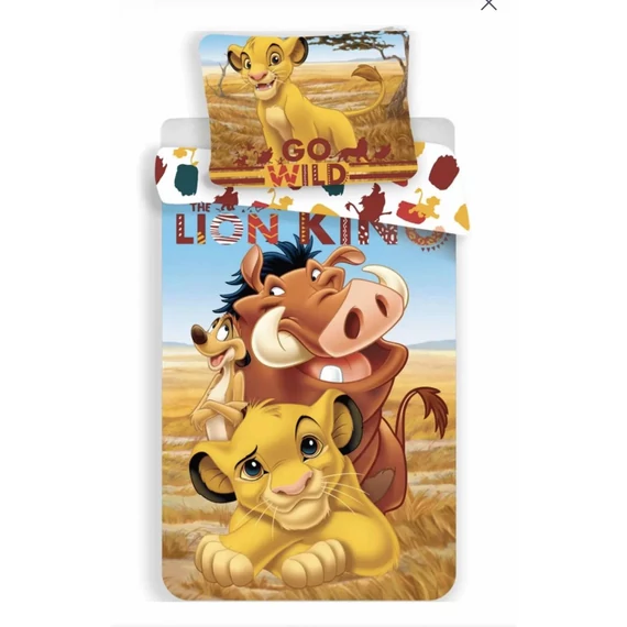 Oroszlánkirály – Simba, Timon és Pumbaa pamut ágyneműhuzat szett