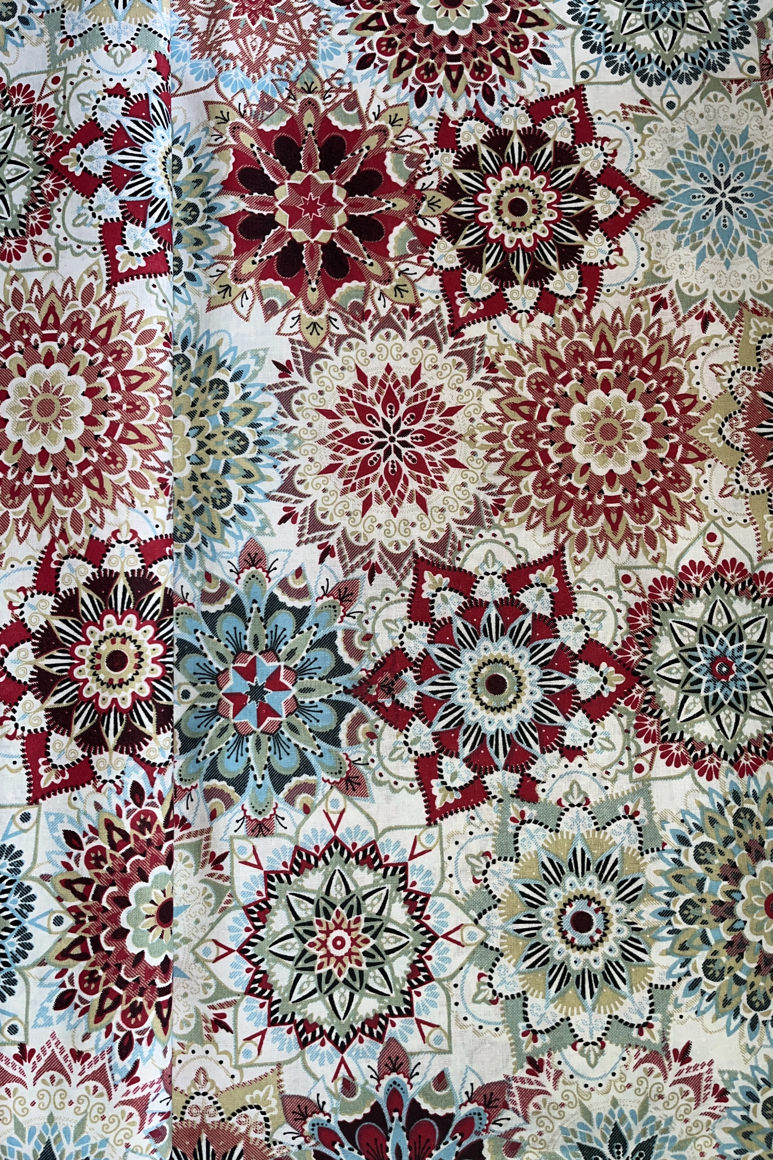 Mandala mintás pamutvászon