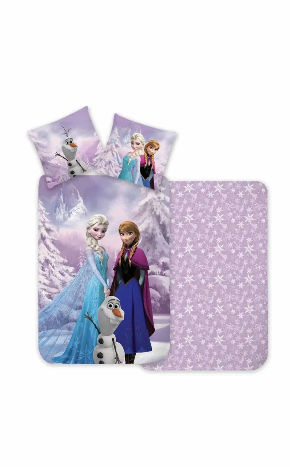 Disney Jégvarázs ágyneműhuzat szett – Elsa, Anna és Olaf