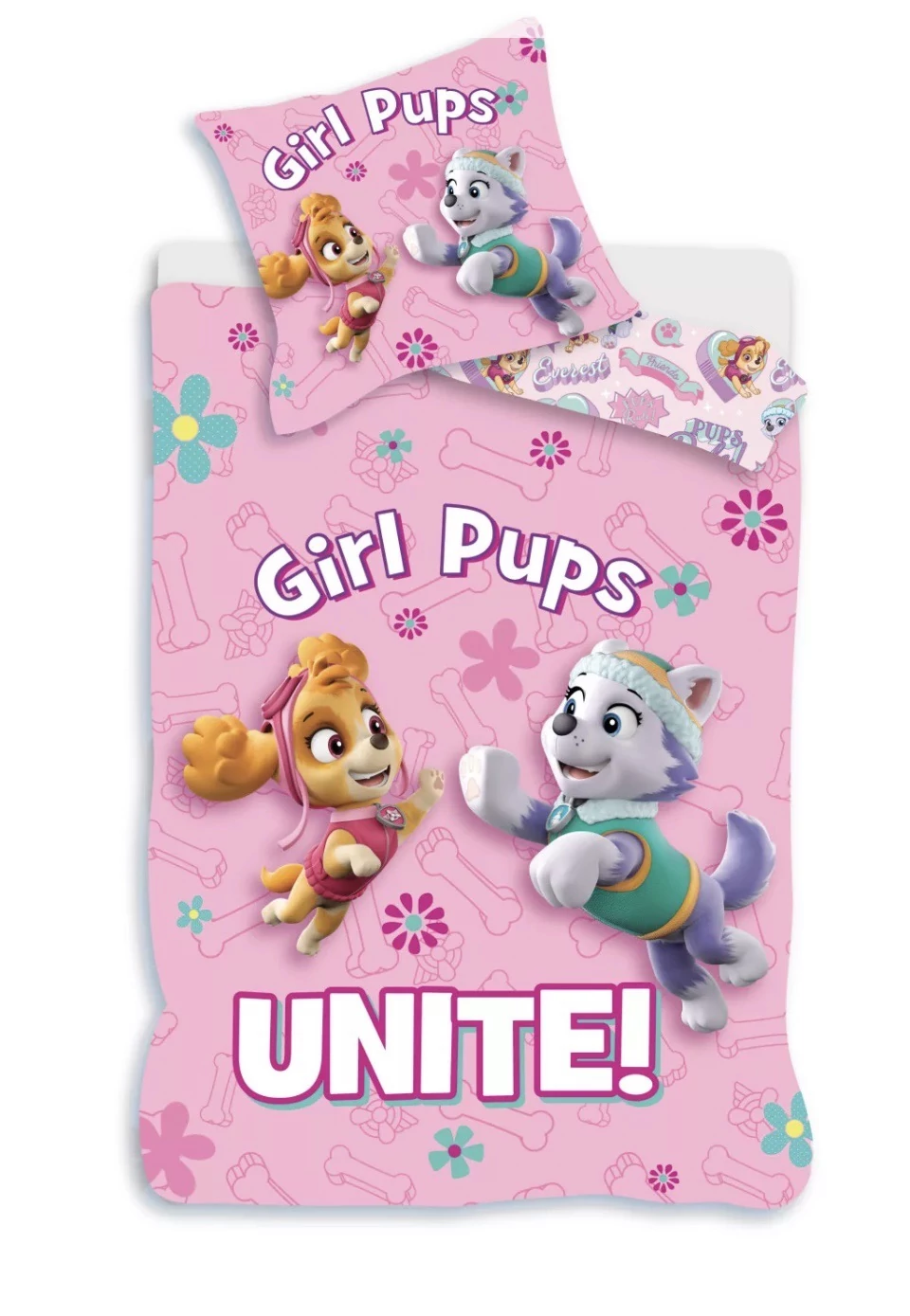 Mancs Őrjárat ovis ágyneműhuzat szett – Girl Pups Unite
