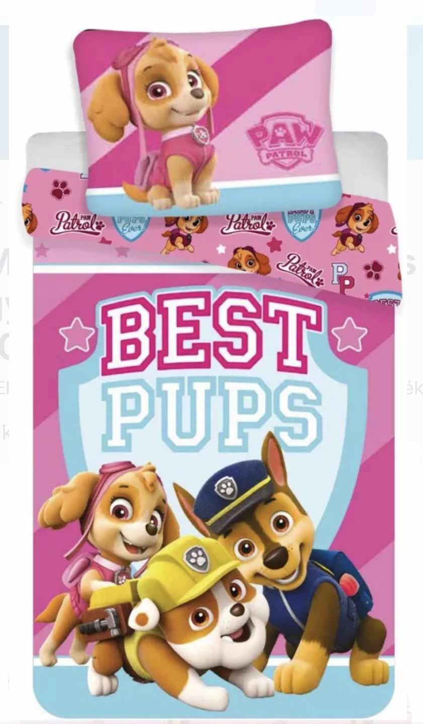 Mancs Őrjárat ágyneműhuzat szett – Best Pups rózsaszín
